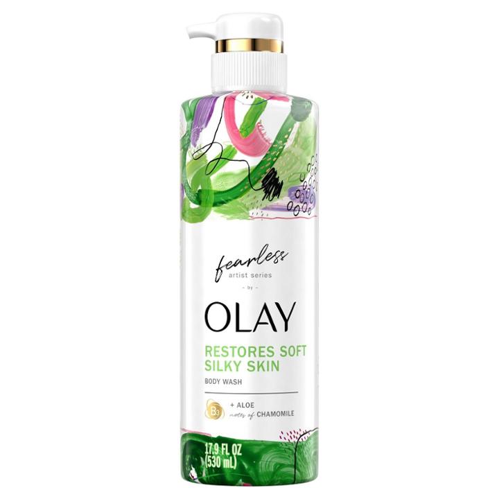 Olay Fearless Artist Series Silky Skin Body Wash With Aloe And Notes Of Chamomile