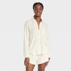 Women's Long Sleeve Relaxed Fit Collared Button-down Shirt - Universal Thread Yellow