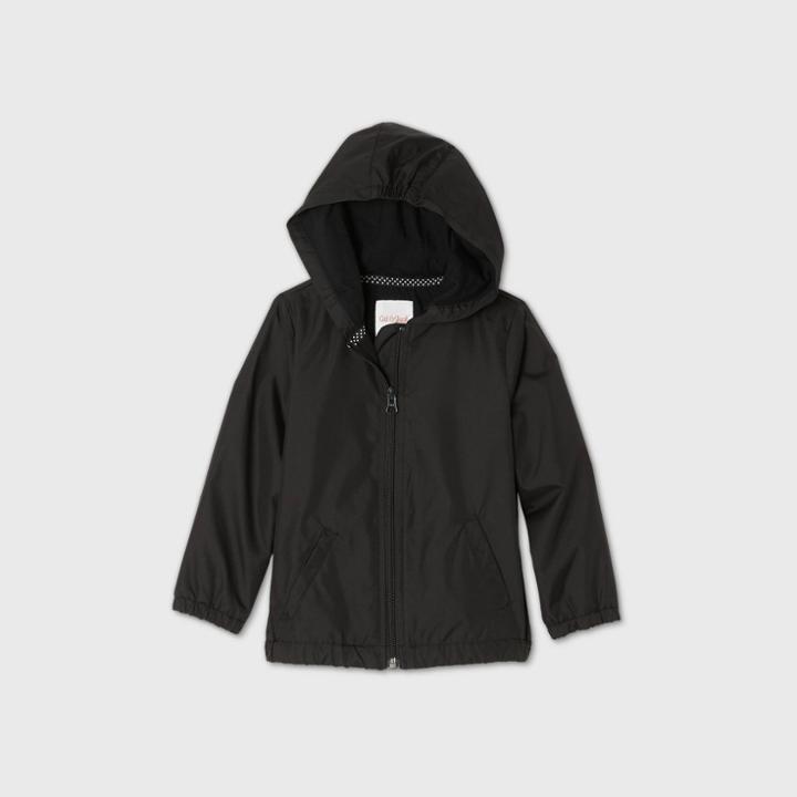 Toddler Girls' Uniform Windbreaker Jacket - Cat & Jack Black
