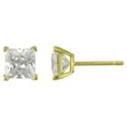 Distributed By Target Gold Plated Square Cubic Zirconia Stud Earring
