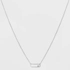 Sterling Silver Cubic Zirconia Open Link Necklace - A New Day