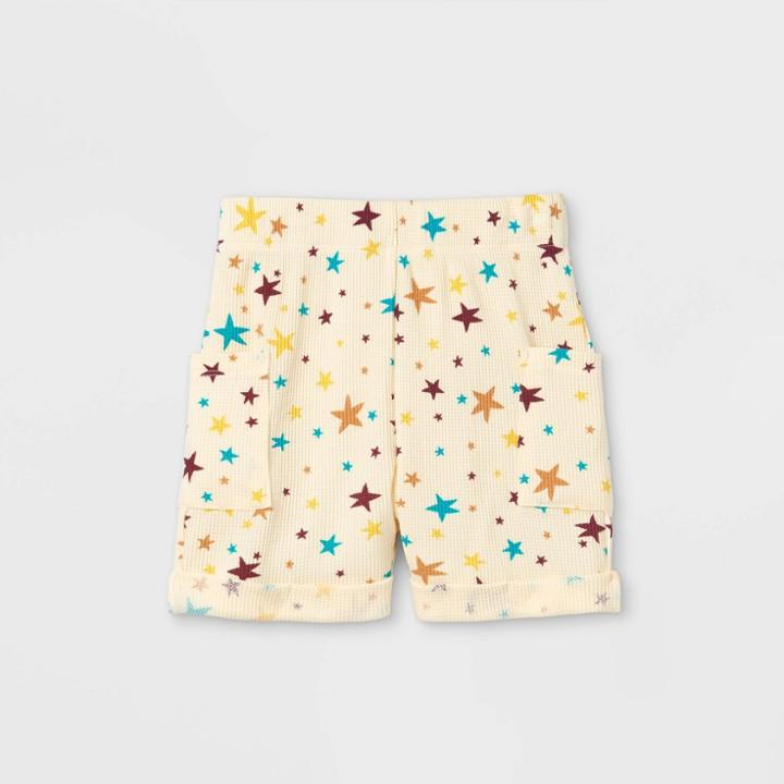 Toddler Boys' Thermal Star Pull-on Shorts - Art Class Cream