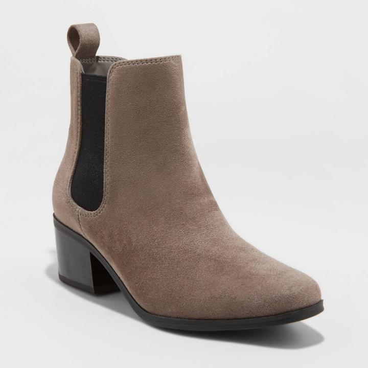 Women's Ellie Wide Width Chelsea Boots - A New Day Gray