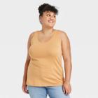 Women's Plus Size Slim Fit Tank Top - Ava & Viv Bronze Flash