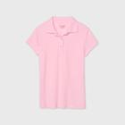 Girls' Short Sleeve Performance Uniform Polo Shirt - Cat & Jack Light Pink