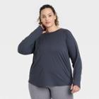 Women's Plus Size Essential Crewneck Long Sleeve T-shirt - All In Motion
