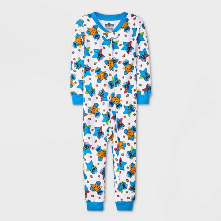 Toddler Boys' Sesame Street Snug Fit Union Suit - White