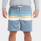 Men's Big & Tall 8.5 Striped Board Shorts - Goodfellow & Co Indigo
