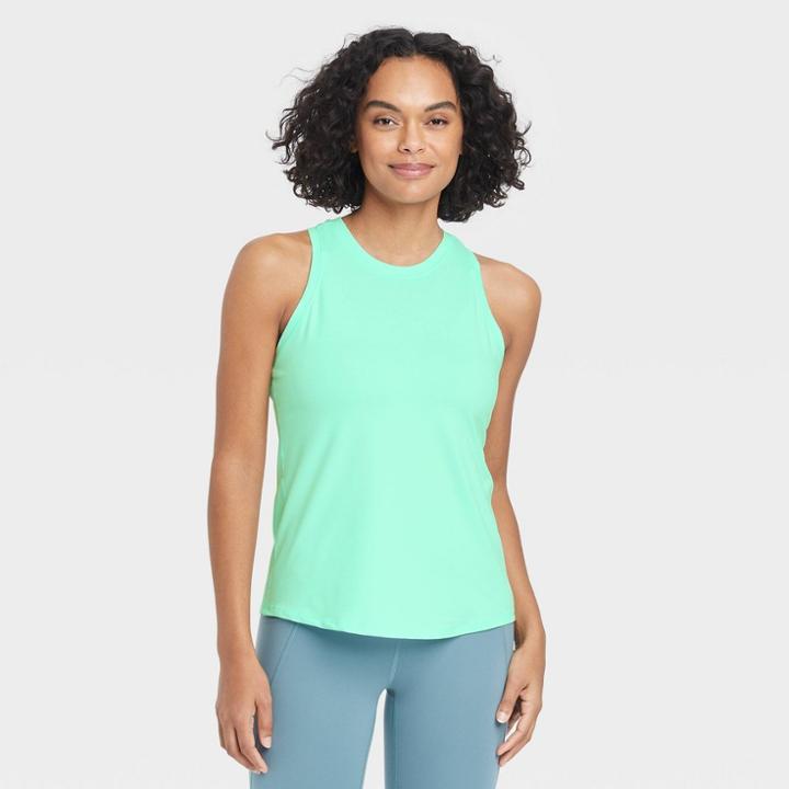 Women's Essential Racerback Tank Top - All In Motion Aqua Blue