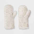 Women's Hand Knit Gloves - Universal Thread Cream One Size, Ivory