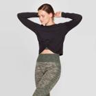 Women's Twist Front Long Sleeve T-shirt - Joylab Black