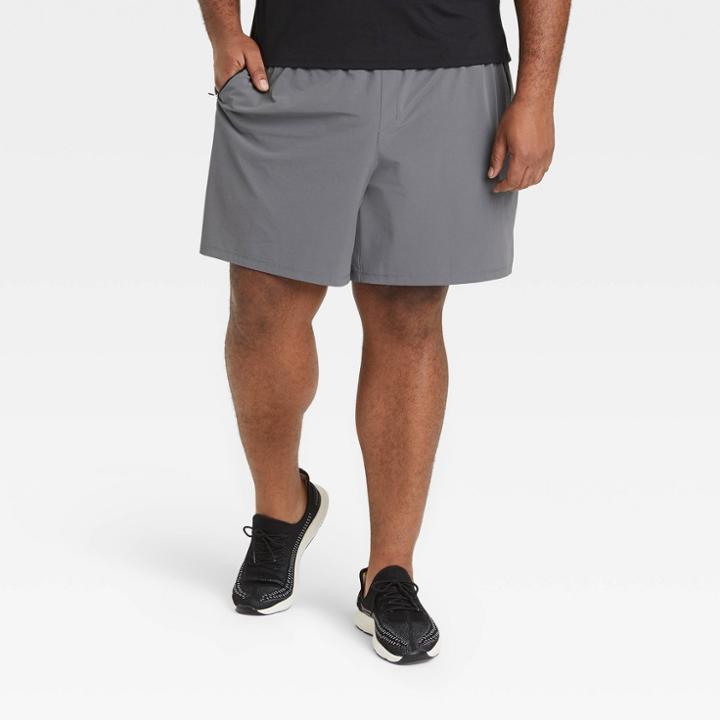 Men's Big & Tall Stretch Woven Shorts - All In Motion Gray