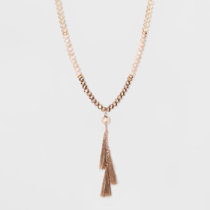 Glitzy, Ccb, And Tassel Long Necklace - A New Day Gold