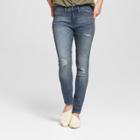 Women's High-rise Destructed Skinny Jeans - Universal Thread Medium Wash
