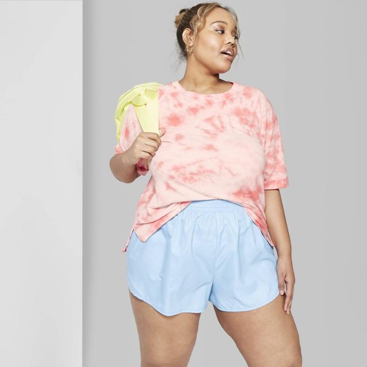 Women's Plus Size Short Sleeve Oversized T-shirt - Wild Fable Orange