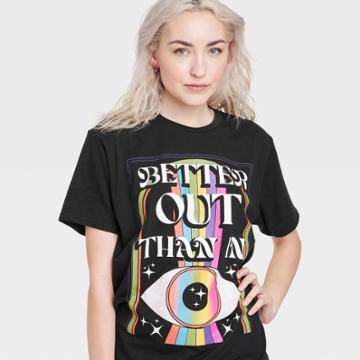 Equality Apparel Pride Adult 'better Out Than In' Short Sleeve T-shirt - Black