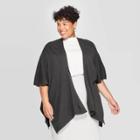 Women's Plus Layering Kimono Jacket - A New Day Green One Size, Women's, Size: