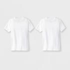 Boys' 2pk Short Sleeve T-shirt - Cat & Jack White