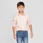 Boys' Long Sleeve Oxford Button-down Shirt - Cat & Jack Pink
