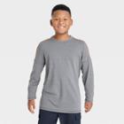 Boys' Long Sleeve Soft Gym T-shirt - All In Motion Gray