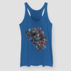 Women's Marvel Angled Shot Tank Top - Royal Heather