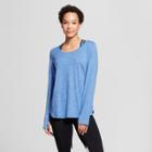 Women's Long Sleeve Tech T-shirt - C9 Champion Groove Blue Heather