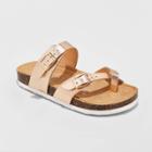 Girls' Mad Love Flynn Footbed Sandals - Rose Gold