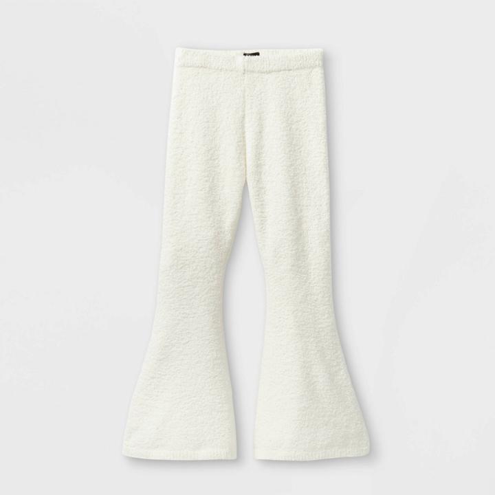 Girls' Cozy Mid-rise Flare Pants - Art Class Cream