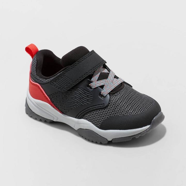 Toddler Ari Mesh Wide Width Apparel Sneakers - Cat & Jack Black
