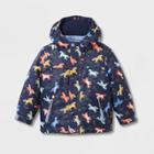 Toddler Girls' Unicorn Long Sleeve 3-in-1 Jacket - Cat & Jack 18m, Blue/white