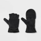 Men's Flip Top Fleece Gloves - All In Motion Black