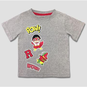 Target Toddler Boys' Ryan's World Short Sleeve T-shirt - Gray