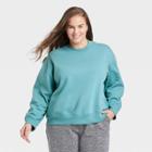 Women's Plus Size Sweatshirt - A New Day Teal Blue