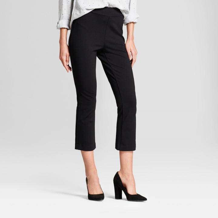 Women's Kick Flare Ponte Pants - A New Day Black