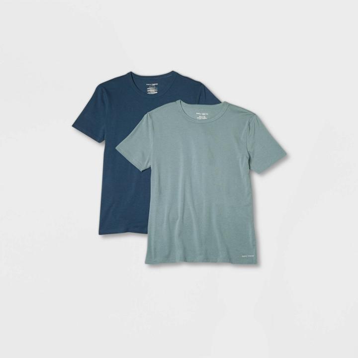 Pair Of Thieves Men's Super Soft 2pk Classic Crew Pajama T-shirt - Arctic Blue/dark Blue