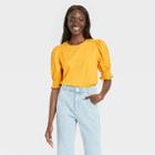 Women's Puff Elbow Sleeve Blouse - Who What Wear Yellow