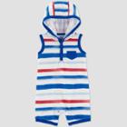 Baby Boys' Striped Romper - Just One You Made By Carter's Blue/red