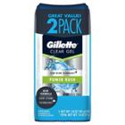 Target Gillette Power Rush Clear Gel Antiperspirant And Deodorant Twin Pack