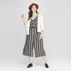 Women's Plus Size Striped Sleeveless Knit Jumpsuit - Universal Thread Black X