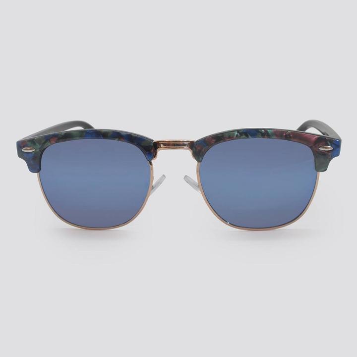 Women's Clubmaster Plastic Metal Combo Silhouette Sunglasses - Wild Fable , Women's, Size: