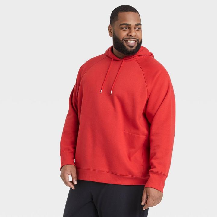 All In Motion Men's Big & Tall Cotton Fleece Pullover Hoodie - All In