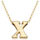 Target Women's Sterling Silver 'x' Initial Charm Pendant - Gold, X
