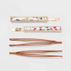 Matte Spray With Rectangle Speckle Metal Rectangle Bobby Pins - Universal Thread Rust, Women's, Brown