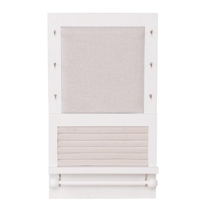 Grayson Wall Mounted Jewelry Organizer White - 88 Main , Adult Unisex