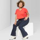 Women's Plus Size High-rise Flare Jeans - Wild Fable Dark Wash
