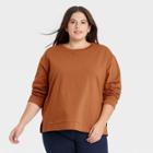 Women's Plus Size Sweatshirt - Ava & Viv Brown X