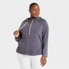 Women's Plus Size Hooded Sweatshirt - Universal Thread Dark Purple