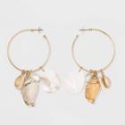 Shell Hoop Earrings - A New Day Gold, Women's