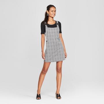 Women's Plaid Sleeveless Jumper Dress - 3hearts (juniors') Black/white