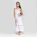 Girls' Embroidered Woven Maxi Dress - Cat & Jack Blue